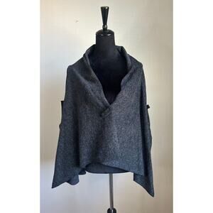 SAGA Oversized Point Hem Roll Sleeve Cardigan in Gray Size 2